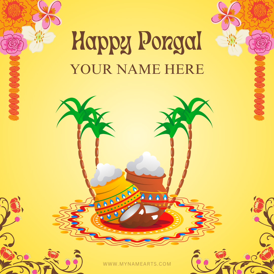 Pongal Card With Your Name Online – Free Download