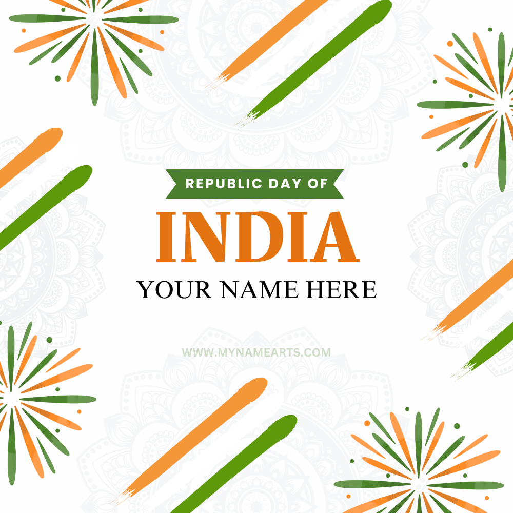 Republic Day Card With Your Name – Free Online Creation