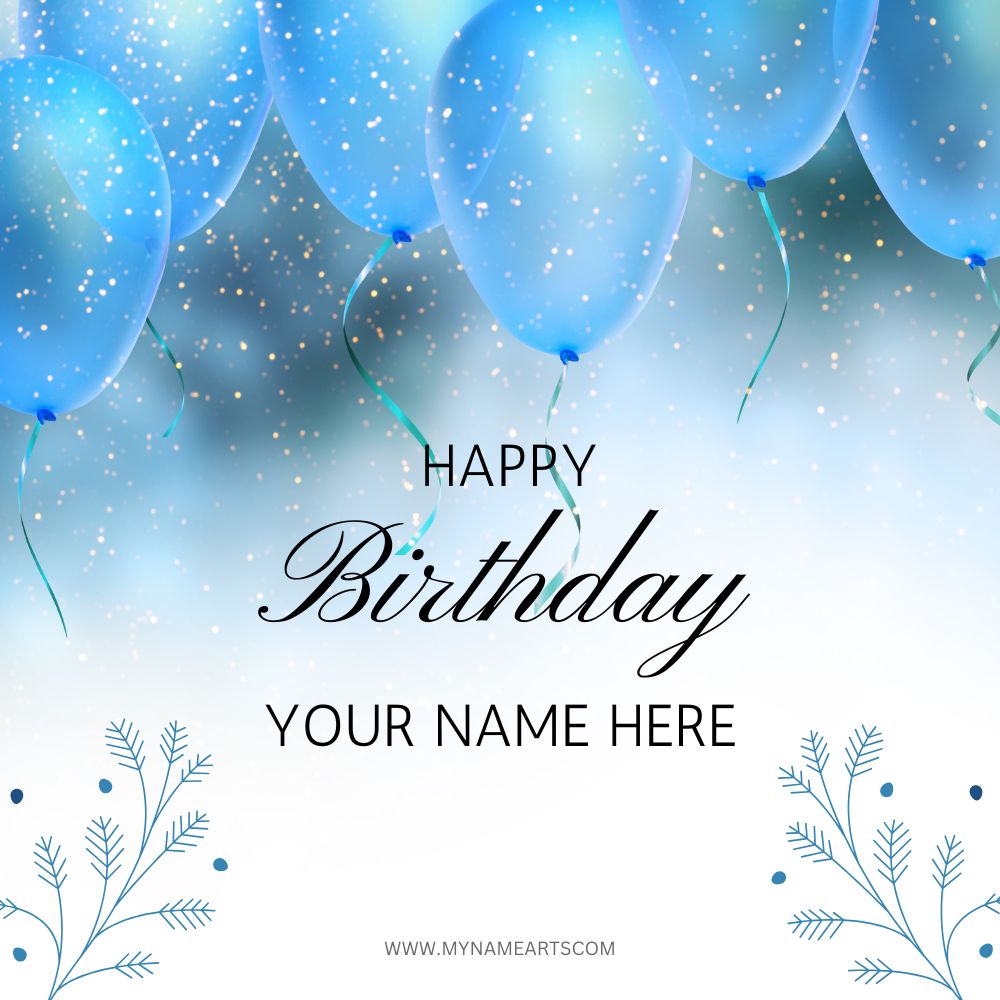 Birthday Wishing Card with Your Name – Free Online Creation