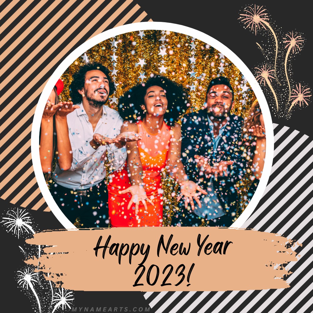 Create Happy New Year 2023 Photo Frame Online