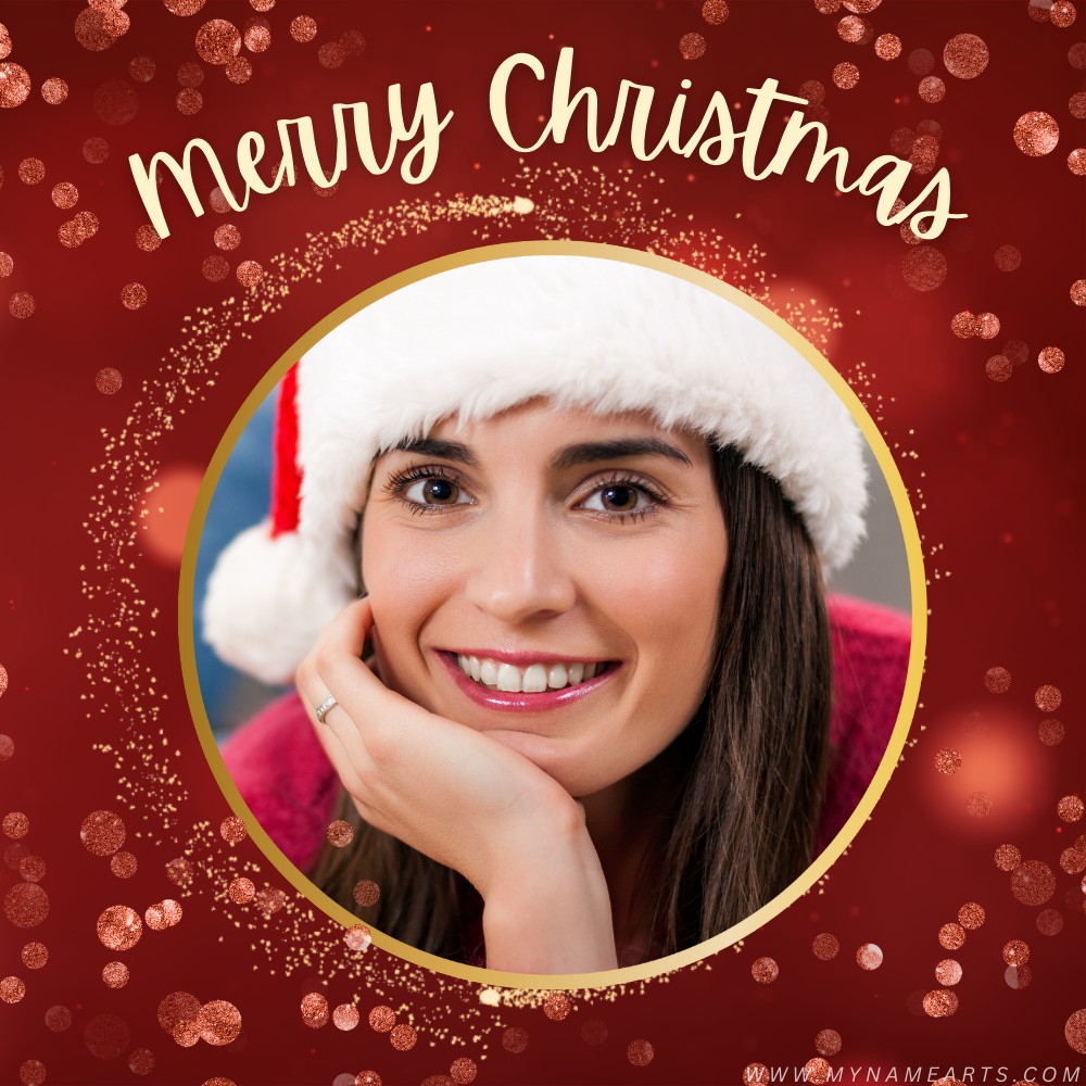 Create Merry Christmas Photo Frame Online