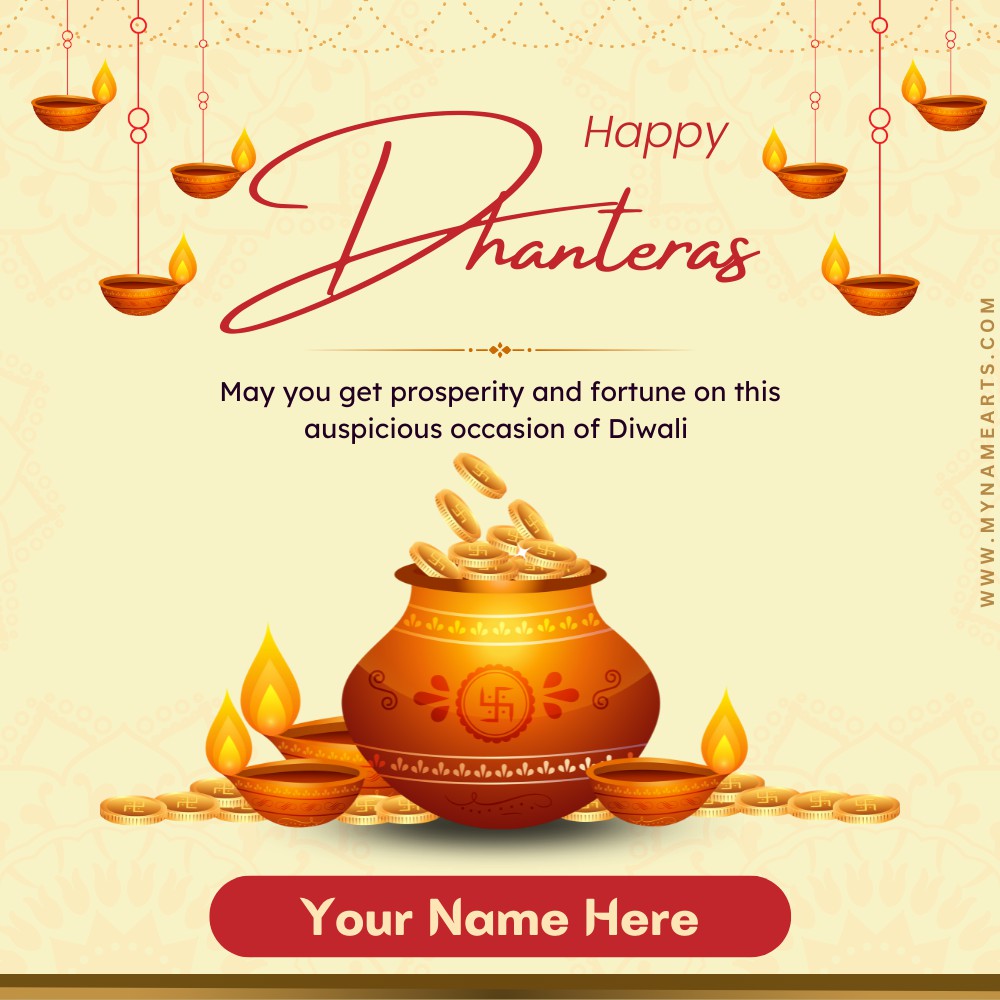 Diwali Week 2022 Dhanteras DP Pics With Name Edit