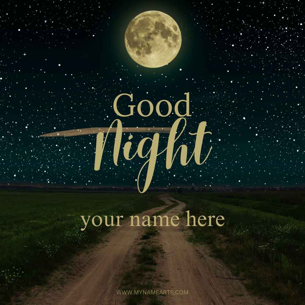 Good Night Wishes with Name Create & Download for Free