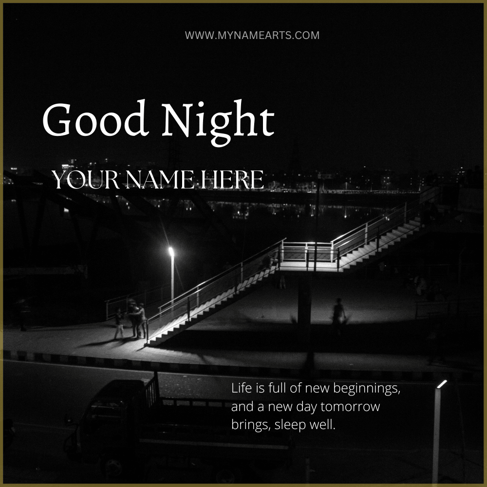 Good Night Wishes with Your Name – Free Personalized Cards