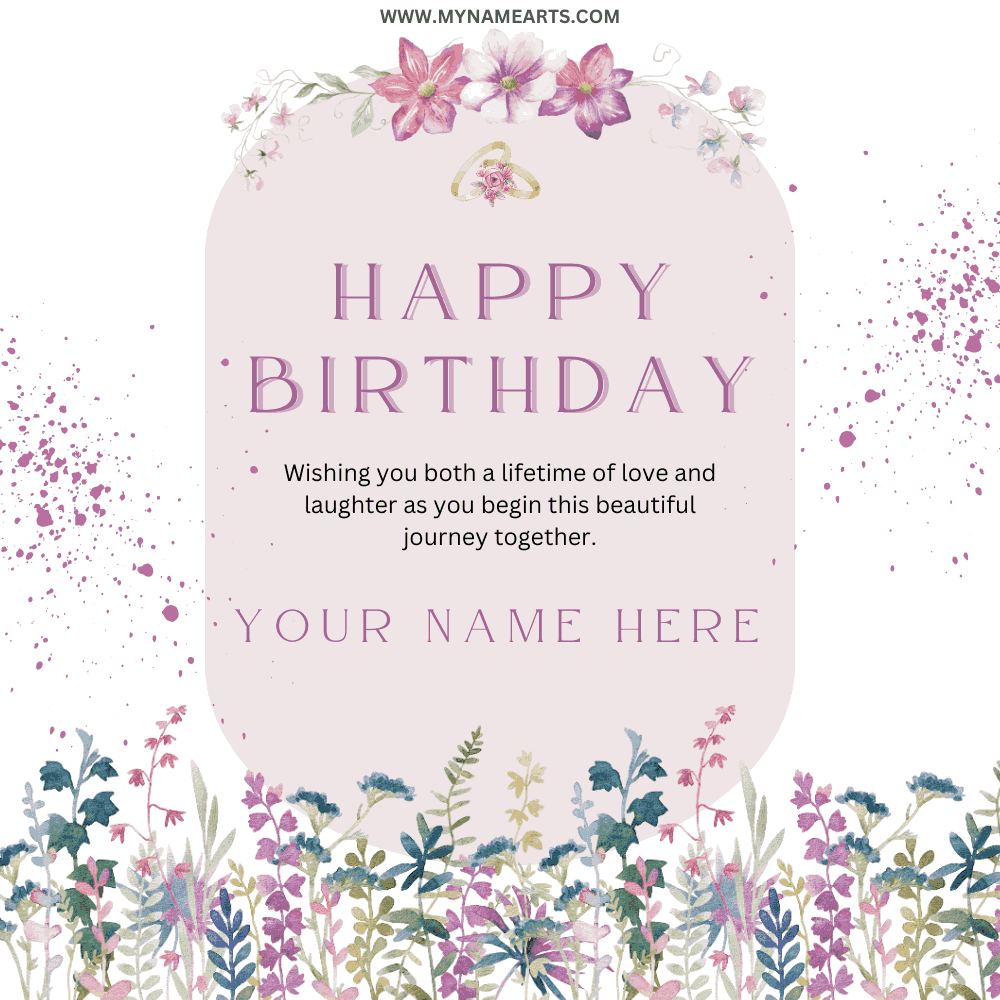 Happy Birthday Wish Status Image Card WIth Your Name