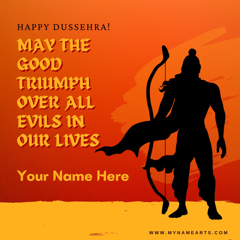 Happy Dussehra 2022 Status Image With Name Edit