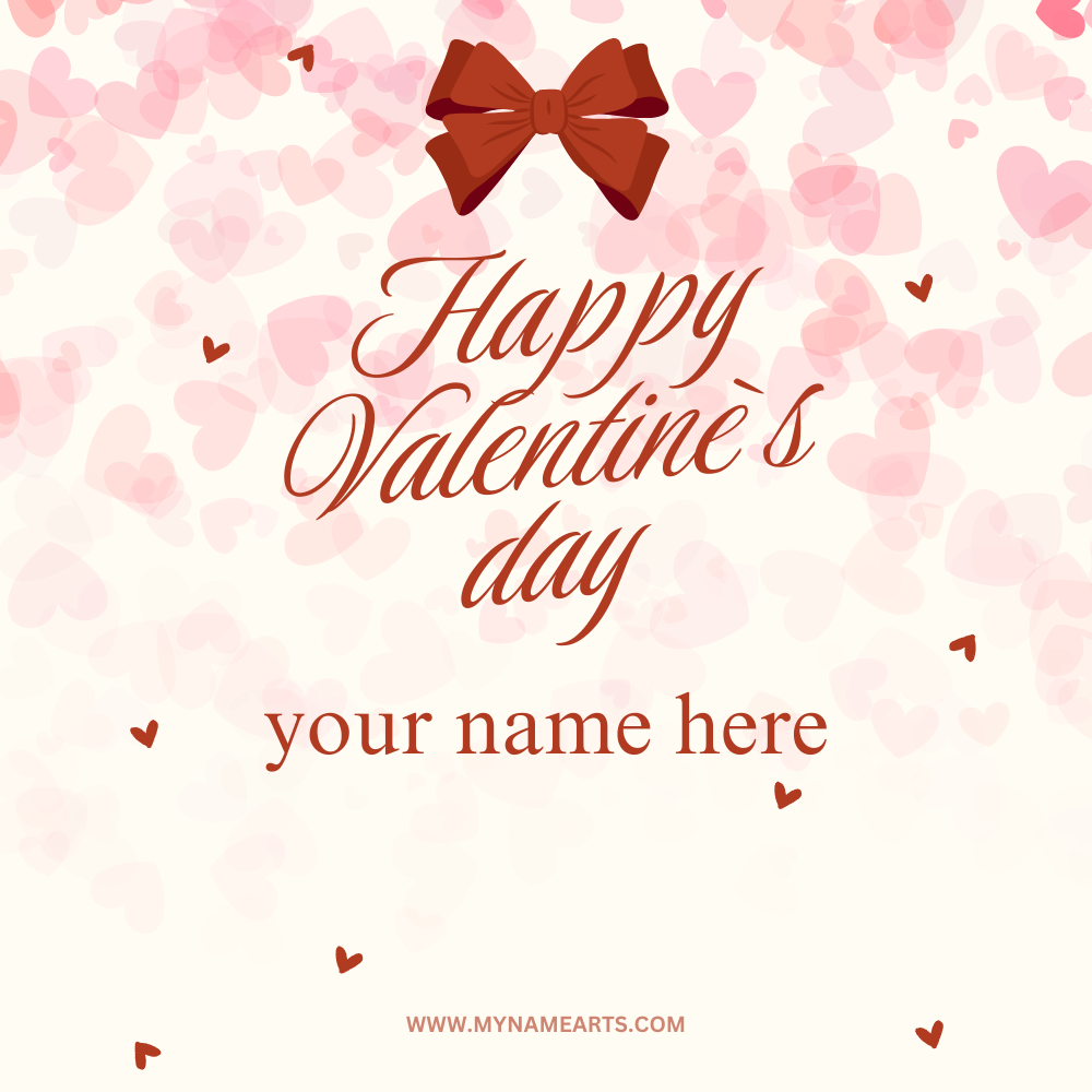 Valentine’s Card with Your Name – Free Online Customization