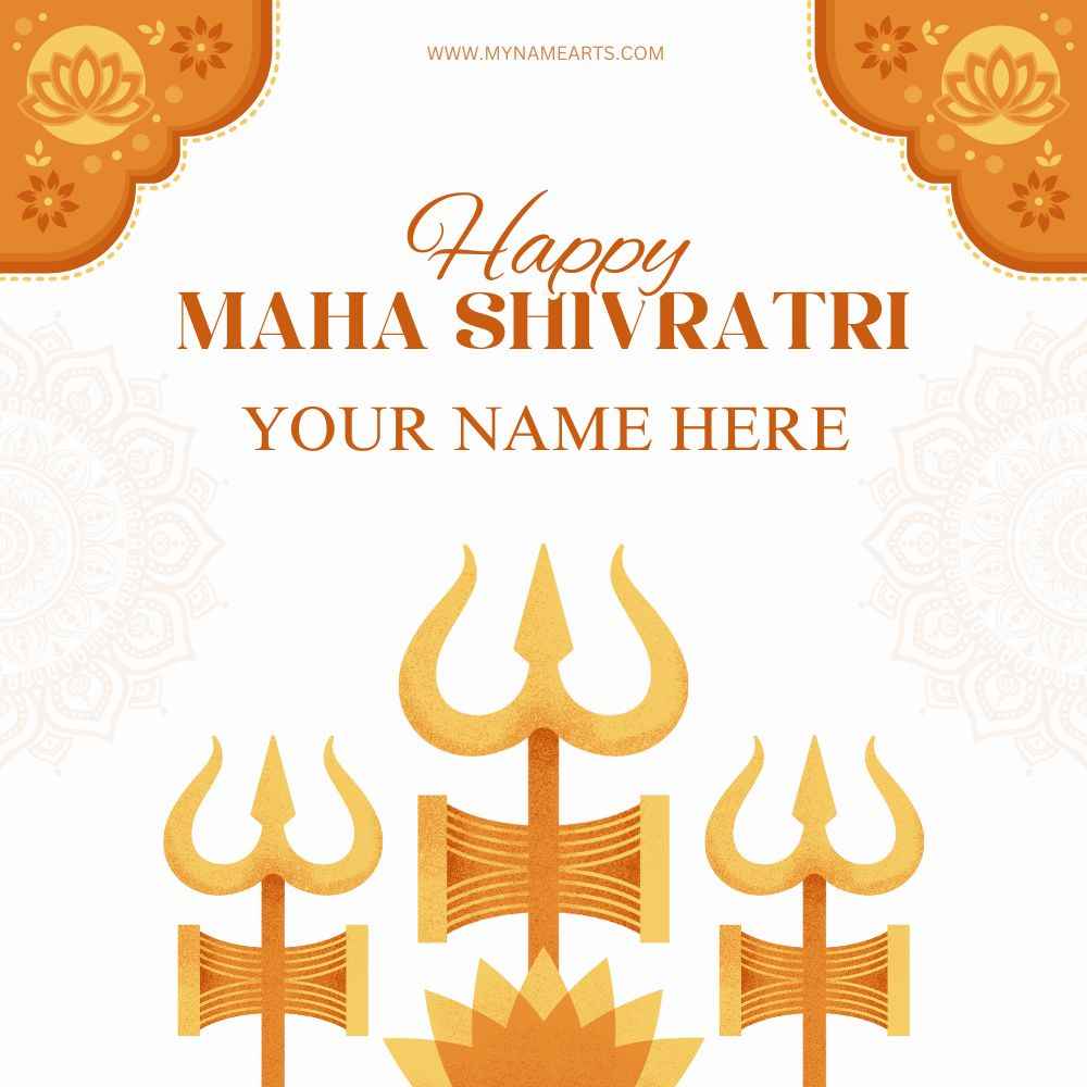 Maha Shivaratri Wishes Card with Your Name – Free Online