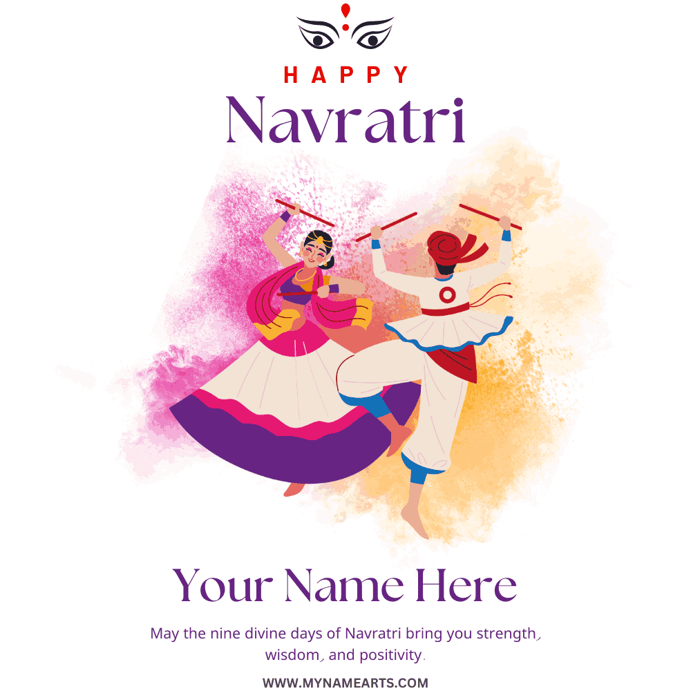 Navratri Greetings With Your Name Download Online For Free