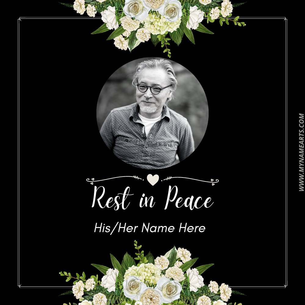 RIP Condolence Social Media Post Image With Name