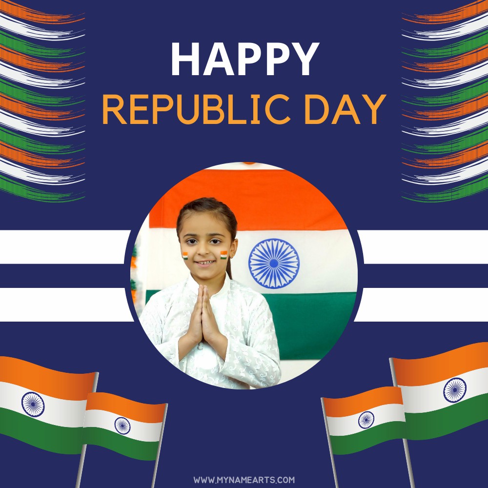 Republic Day 26 January 2024 Photo Frame With Custom Photo