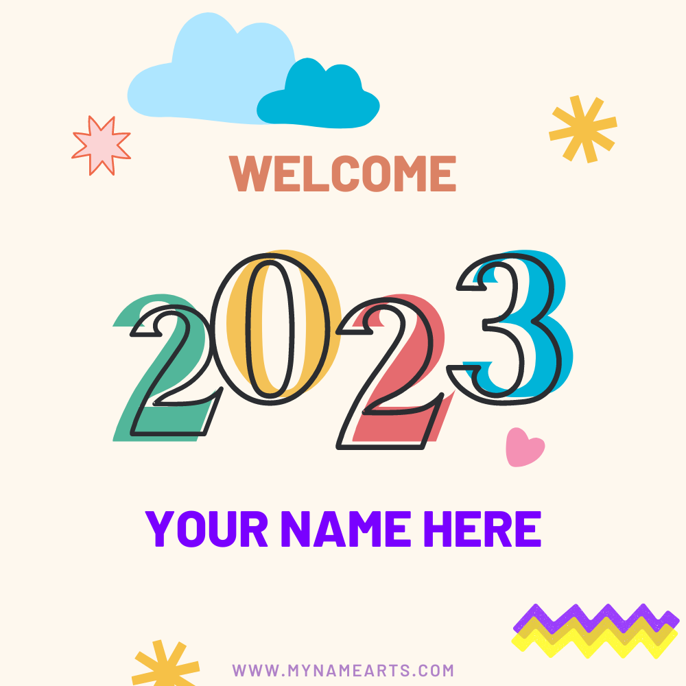 Welcome 2023 Wishes Status With Name