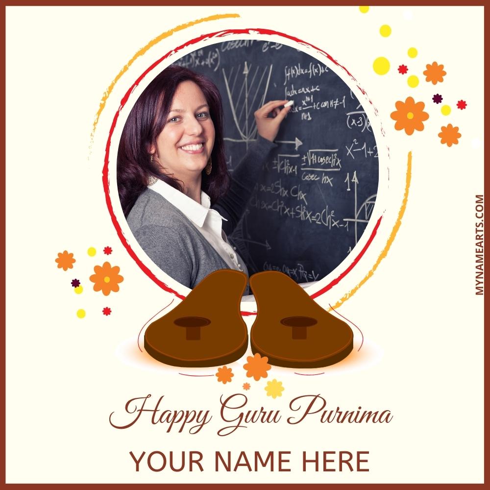 Write Name on Guru Purnima Wishes Photo Frame