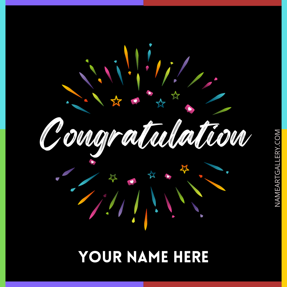 Many Many Congratulations Wishes Greeting With Name