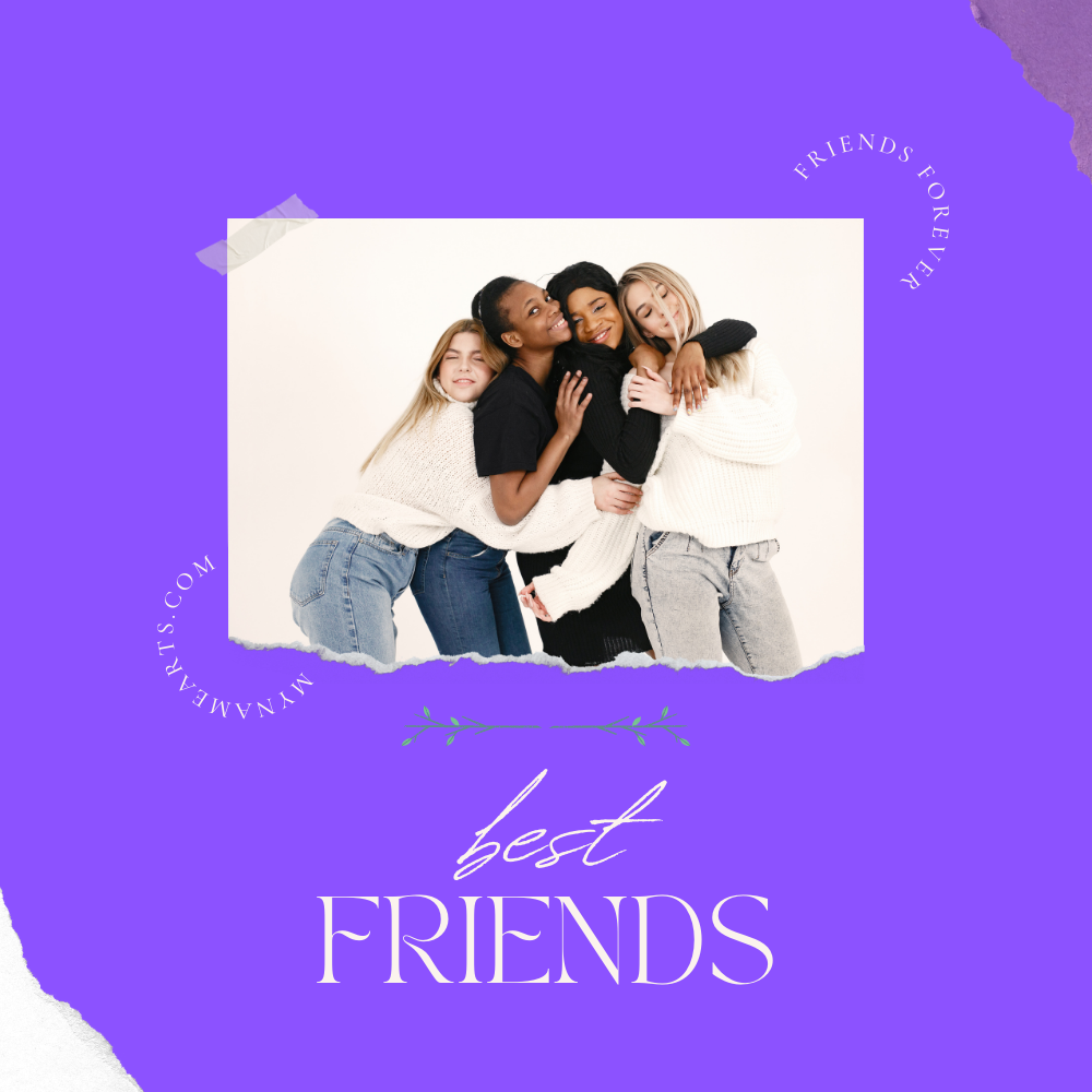 Friends Forever Minimalist Frame With Custom Photograph