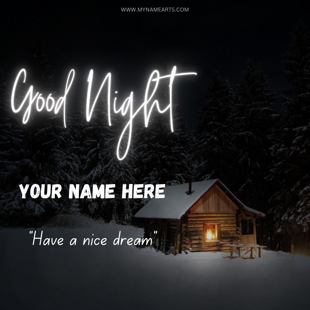 Good Night Card with Your Name – Free Night Wishes Online