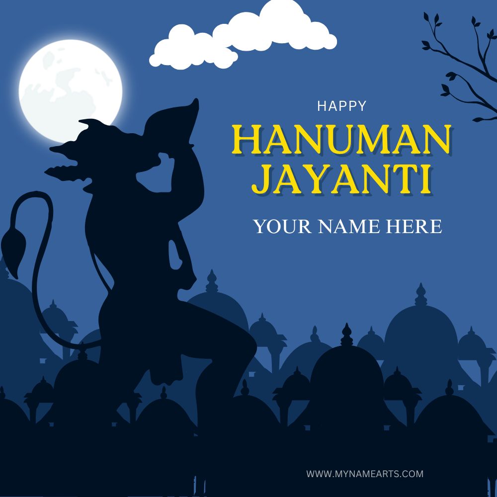 Happy Hanuman Jayanti Card with Name Free Download