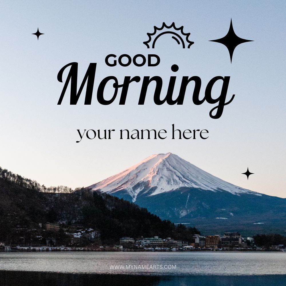 Good Morning Card with Your Name Free Download