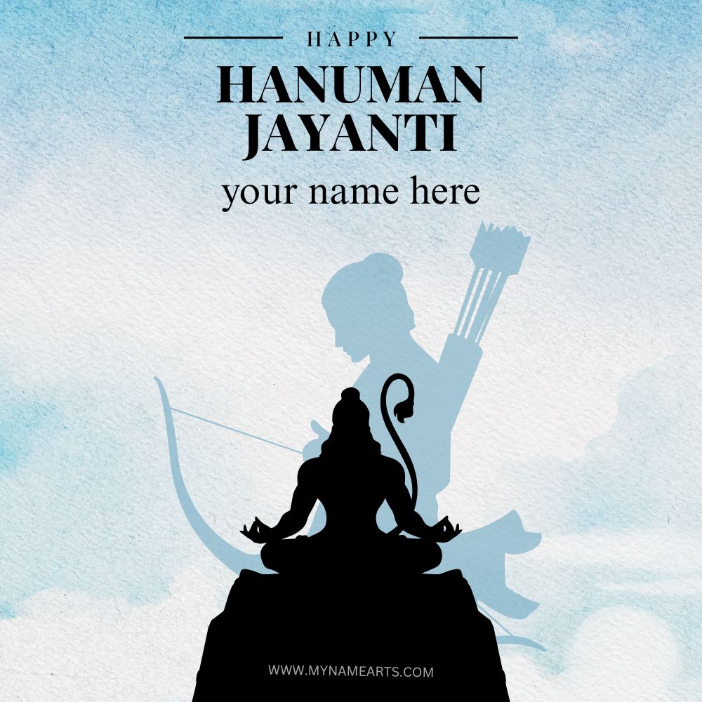 Happy Hanuman Jayanti Wishes Card with Your Name Free