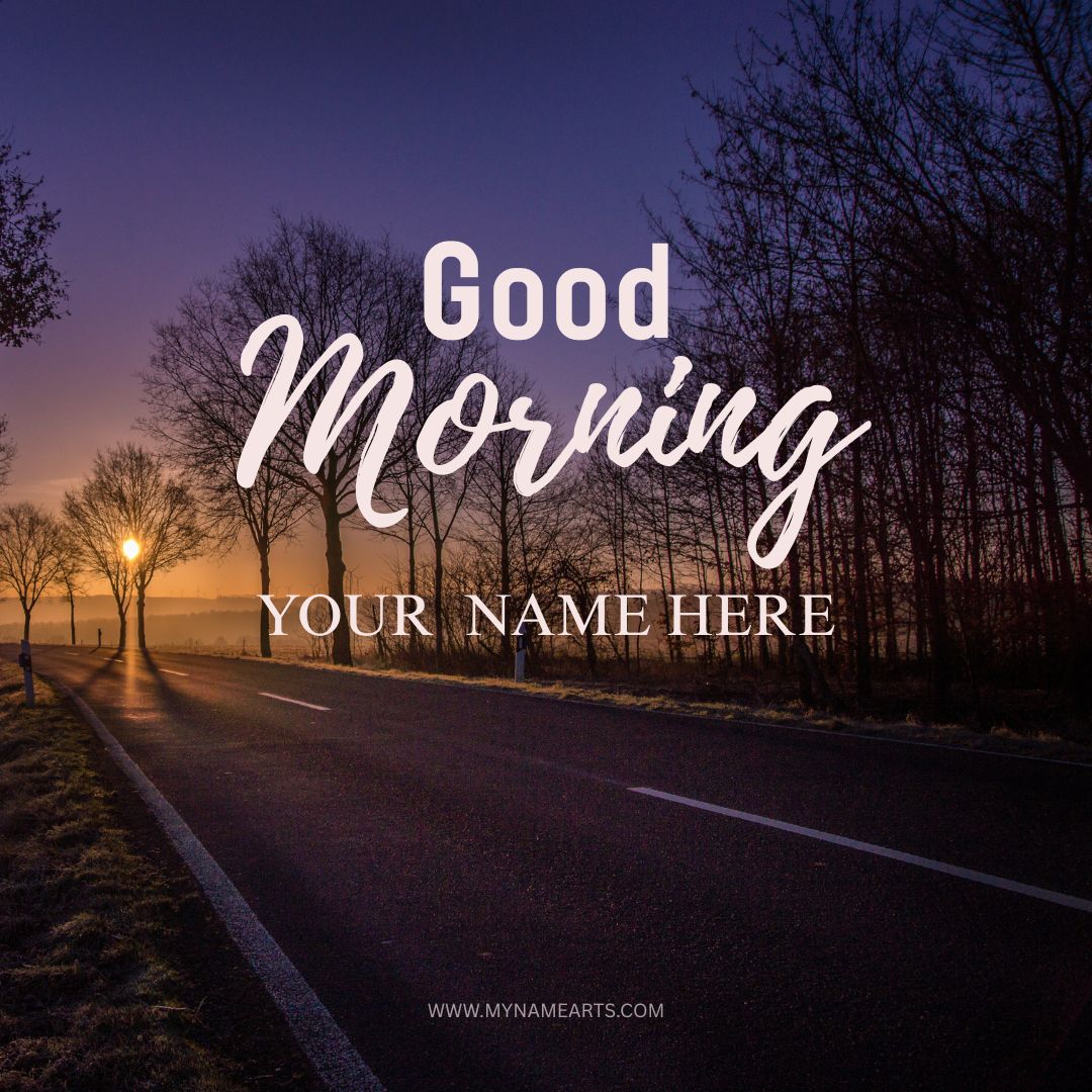 Good Morning Card with Name Free Online Download