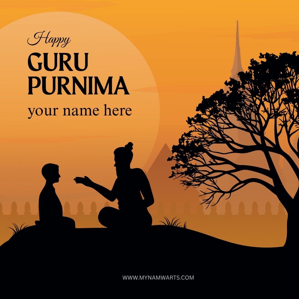 Guru Purnima Card with Name Free Download Online