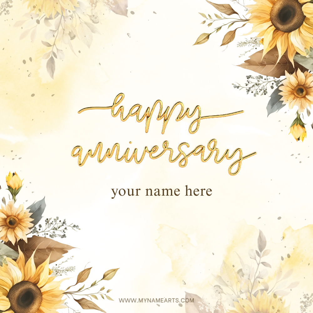 happy anniversary card with your name download free