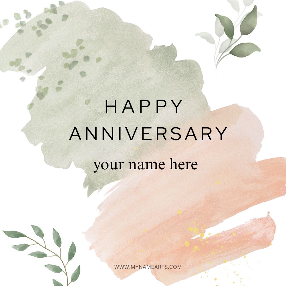 happy anniversary wishes card with your name online