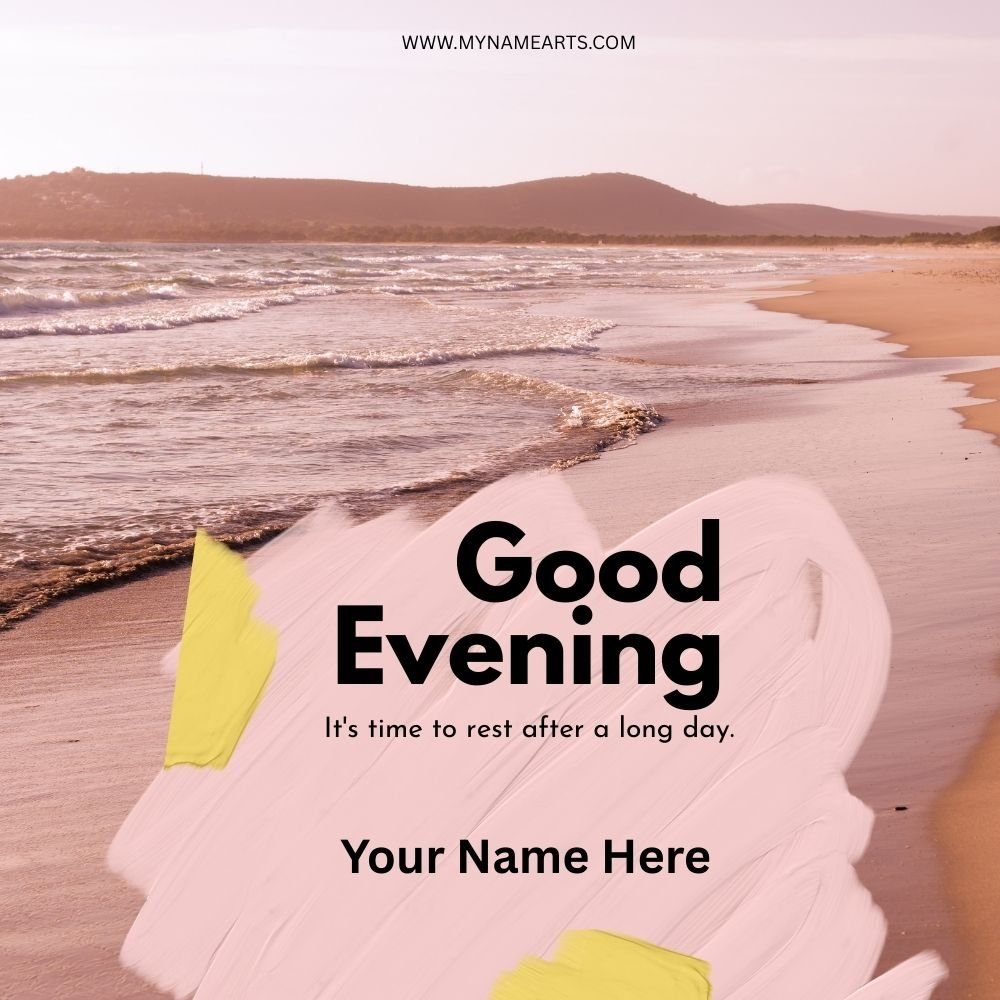 Good Evening Card – Personalized Greeting with Name & Photo