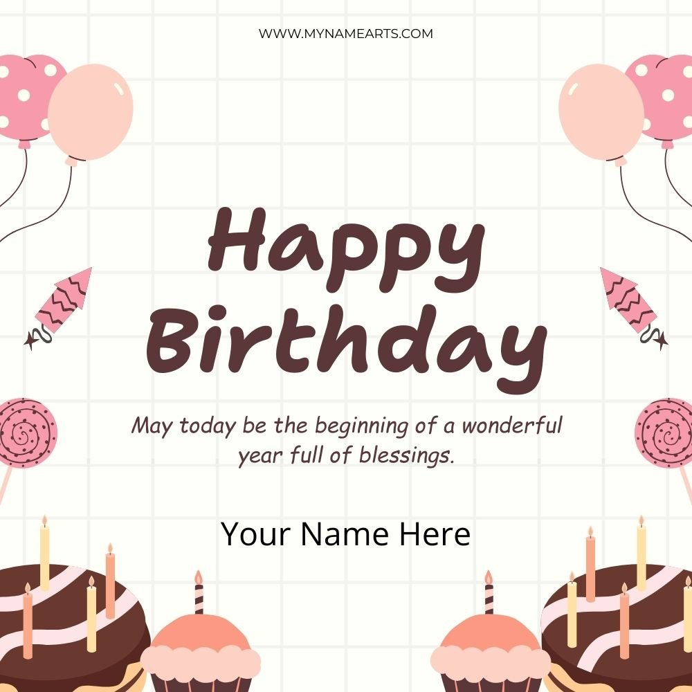 Happy Birthday Card – Free Name & Photo Greeting Maker